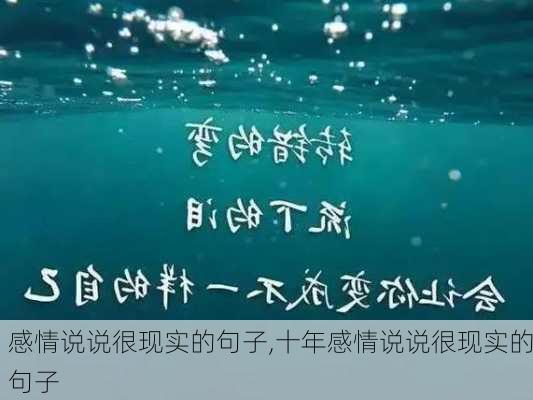 感情说说很现实的句子,十年感情说说很现实的句子-第2张图片-安安范文网