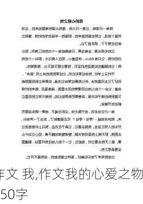 作文 我,作文我的心爱之物450字