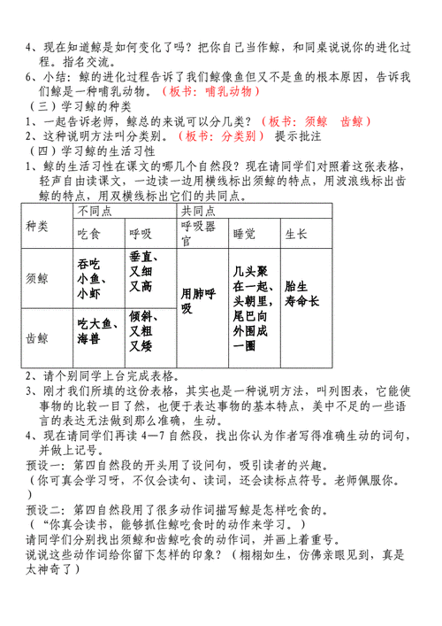 鲸教学设计,鲸教学设计一等奖优质课-第2张图片-安安范文网