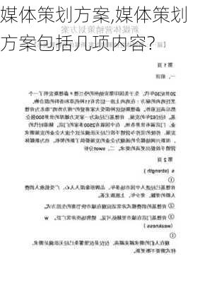 媒体策划方案,媒体策划方案包括几项内容?-第3张图片-安安范文网