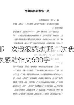 那一次我很感动,那一次我很感动作文600字-第1张图片-安安范文网