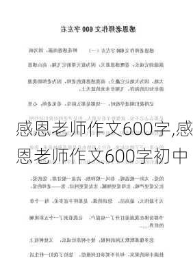 感恩老师作文600字,感恩老师作文600字初中-第3张图片-安安范文网