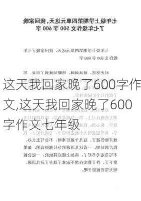 这天我回家晚了600字作文,这天我回家晚了600字作文七年级-第3张图片-安安范文网