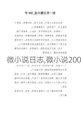 微小说日志,微小说200-第2张图片-安安范文网