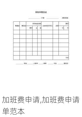 加班费申请,加班费申请单范本-第2张图片-安安范文网