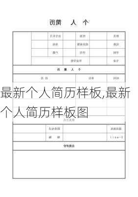 最新个人简历样板,最新个人简历样板图