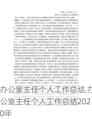 办公室主任个人工作总结,办公室主任个人工作总结2020年-第3张图片-安安范文网