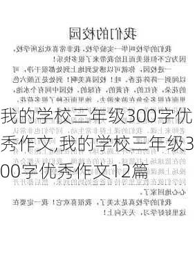 我的学校三年级300字优秀作文,我的学校三年级300字优秀作文12篇