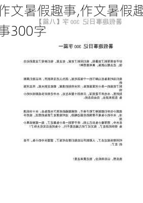 作文暑假趣事,作文暑假趣事300字-第2张图片-安安范文网