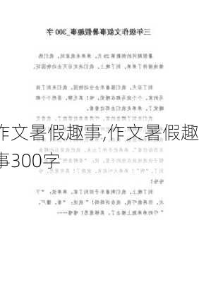 作文暑假趣事,作文暑假趣事300字-第3张图片-安安范文网