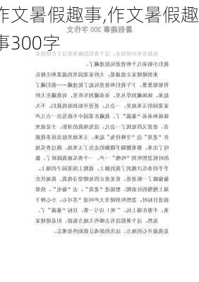 作文暑假趣事,作文暑假趣事300字-第1张图片-安安范文网