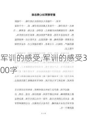 军训的感受,军训的感受300字