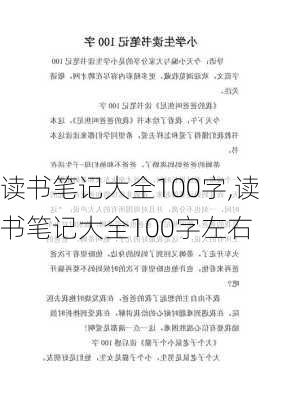 读书笔记大全100字,读书笔记大全100字左右