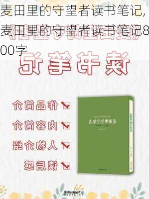 麦田里的守望者读书笔记,麦田里的守望者读书笔记800字-第3张图片-安安范文网