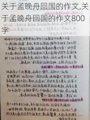 关于孟晚舟回国的作文,关于孟晚舟回国的作文800字-第3张图片-安安范文网