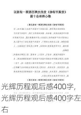 光辉历程观后感400字,光辉历程观后感400字左右-第2张图片-安安范文网