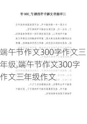 端午节作文300字作文三年级,端午节作文300字作文三年级作文