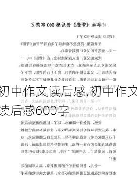 初中作文读后感,初中作文读后感600字-第3张图片-安安范文网