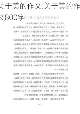 关于美的作文,关于美的作文800字-第2张图片-安安范文网