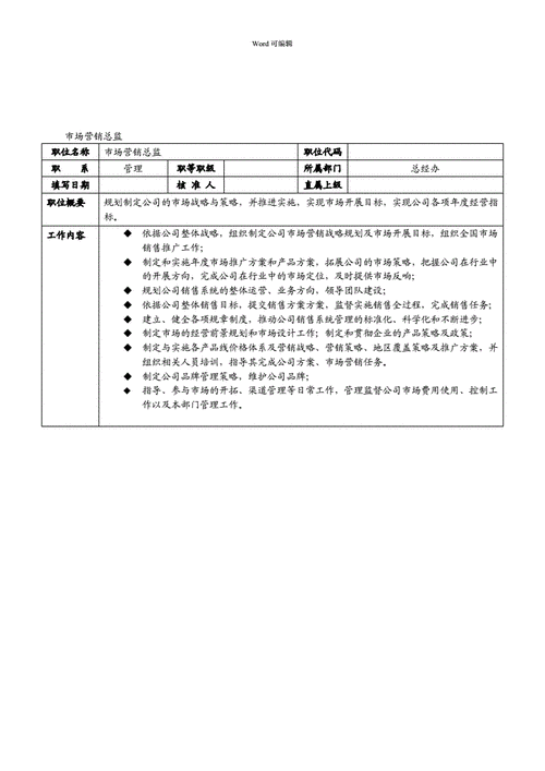 营销总监,营销总监的岗位职责-第3张图片-安安范文网