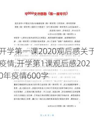 开学第一课2020观后感关于疫情,开学第1课观后感2020年疫情600字-第2张图片-安安范文网