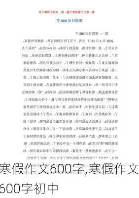 寒假作文600字,寒假作文600字初中-第2张图片-安安范文网