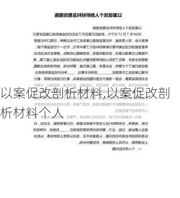 以案促改剖析材料,以案促改剖析材料个人-第2张图片-安安范文网