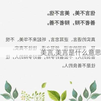 美言,美言是什么意思-第3张图片-安安范文网