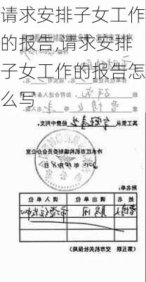 请求安排子女工作的报告,请求安排子女工作的报告怎么写-第2张图片-安安范文网