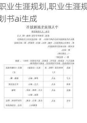 职业生涯规划,职业生涯规划书ai生成-第2张图片-安安范文网