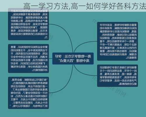 高一学习方法,高一如何学好各科方法-第1张图片-安安范文网