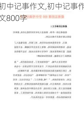 初中记事作文,初中记事作文800字-第2张图片-安安范文网