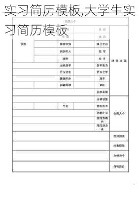 实习简历模板,大学生实习简历模板-第2张图片-安安范文网