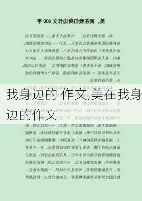 我身边的 作文,美在我身边的作文-第3张图片-安安范文网