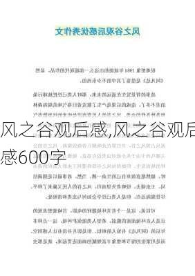 风之谷观后感,风之谷观后感600字-第1张图片-安安范文网