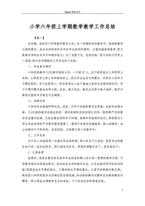 小学六年级数学教学工作总结,小学六年级数学教学工作总结个人-第3张图片-安安范文网