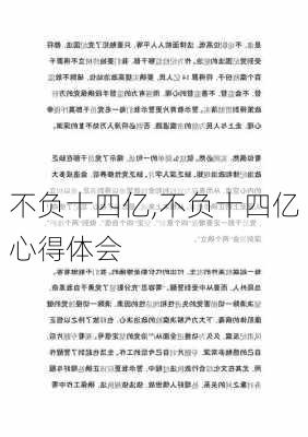 不负十四亿,不负十四亿心得体会-第3张图片-安安范文网