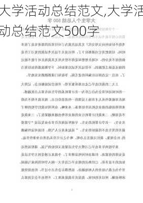 大学活动总结范文,大学活动总结范文500字