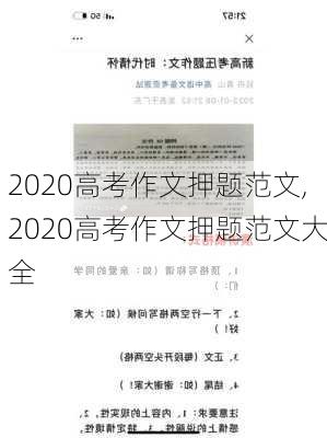 2020高考作文押题范文,2020高考作文押题范文大全-第3张图片-安安范文网