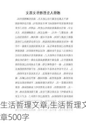 生活哲理文章,生活哲理文章500字-第3张图片-安安范文网