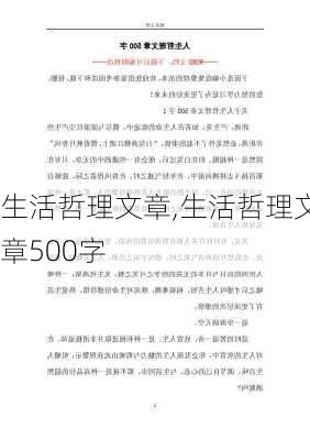 生活哲理文章,生活哲理文章500字-第2张图片-安安范文网