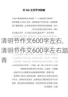 清明节作文600字左右,清明节作文600字左右踏青-第3张图片-安安范文网