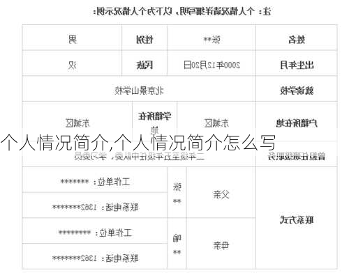 个人情况简介,个人情况简介怎么写-第2张图片-安安范文网