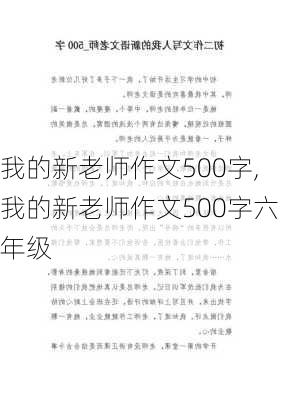 我的新老师作文500字,我的新老师作文500字六年级-第2张图片-安安范文网