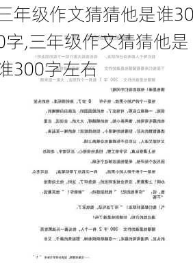 三年级作文猜猜他是谁300字,三年级作文猜猜他是谁300字左右-第2张图片-安安范文网