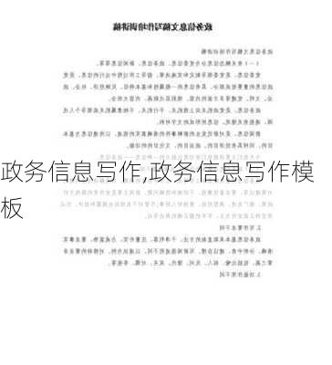 政务信息写作,政务信息写作模板-第2张图片-安安范文网