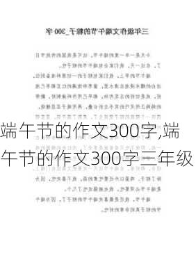 端午节的作文300字,端午节的作文300字三年级