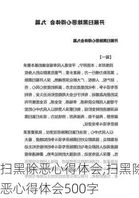 扫黑除恶心得体会,扫黑除恶心得体会500字-第1张图片-安安范文网