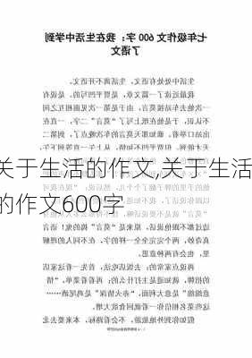 关于生活的作文,关于生活的作文600字-第2张图片-安安范文网