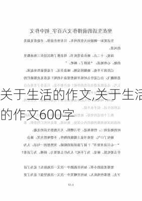 关于生活的作文,关于生活的作文600字-第3张图片-安安范文网